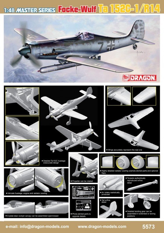 Dragon 5573 Focke-Wuff Ta 152C-1/R14 1/48