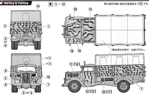 Fujimi 722276 German Military Truck Opel Blitz 3t Camouflaged 1/72 – Bild 4
