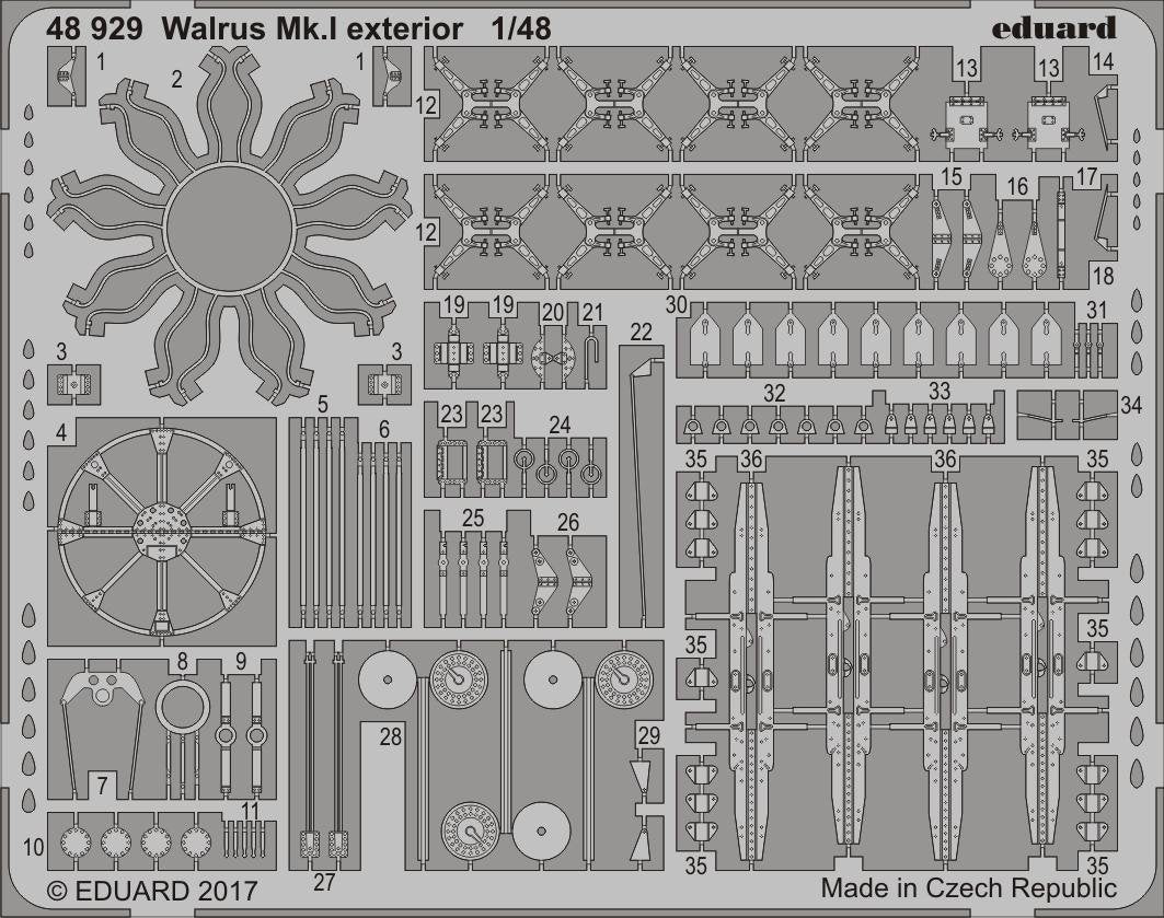 Eduard 48929 Walrus Mk. et extérieur 1/48 AIRFIX