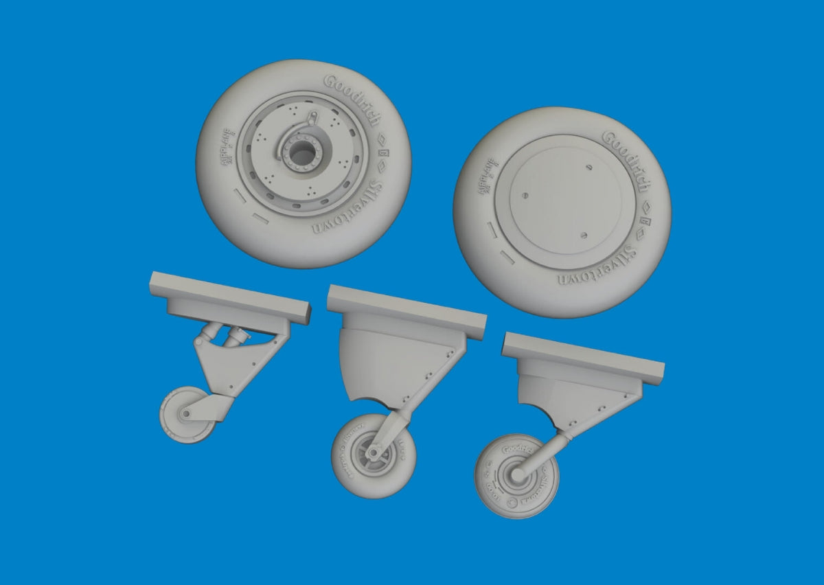 Eduard 6481090 F4F-4 wheels late ACADEMY 1/48 – immagine 2