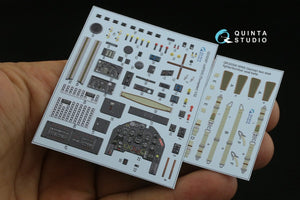 Quinta Studio QD32087 Ju87 D/G 3D-Printed &amp;amp; coloured Interior on decal paper (Trumpeter) 1/32 – immagine 14