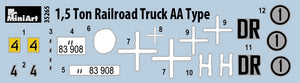 MiniArt 35265 1,5 TON RAILROAD TRUCK AA TYPE 1/35 – immagine 4