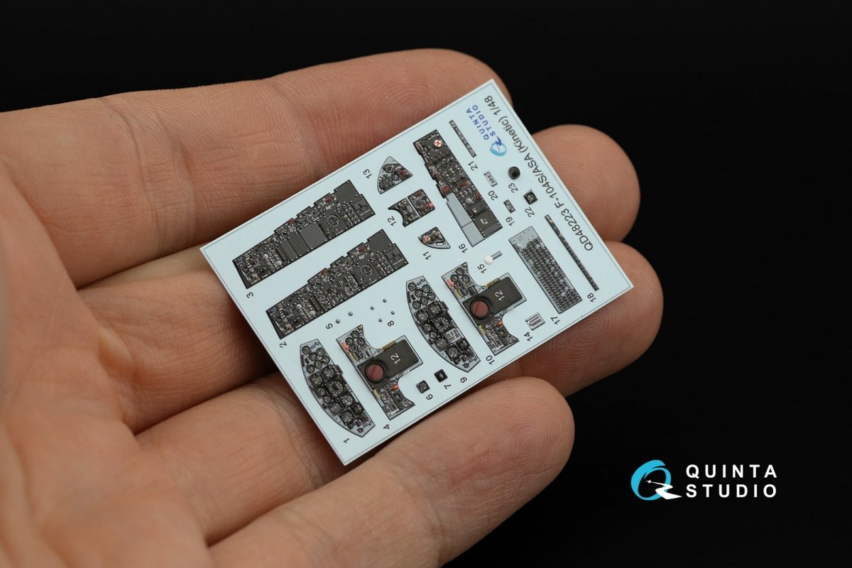 Quinta Studio QD48223 F-104S/ASA 3D-Printed &amp;amp; coloured Interior on decal paper (Kinetic) 1/48 – immagine 4