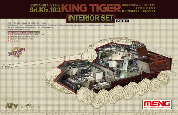 Meng Model SPS-037 Sd.Kfz.182 &amp;quot;King Tiger&amp;quot; (Henschel Turret) Interior Set 1/35