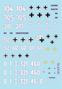Star Decals 72-A1131 Windhund # 3. Panther Ausf G from Pz-Reg. 16 and Pz-Brigade 111, and PzKpfw IV Ausf J from 116. Pz Div. Windhund 1/72 – immagine 2