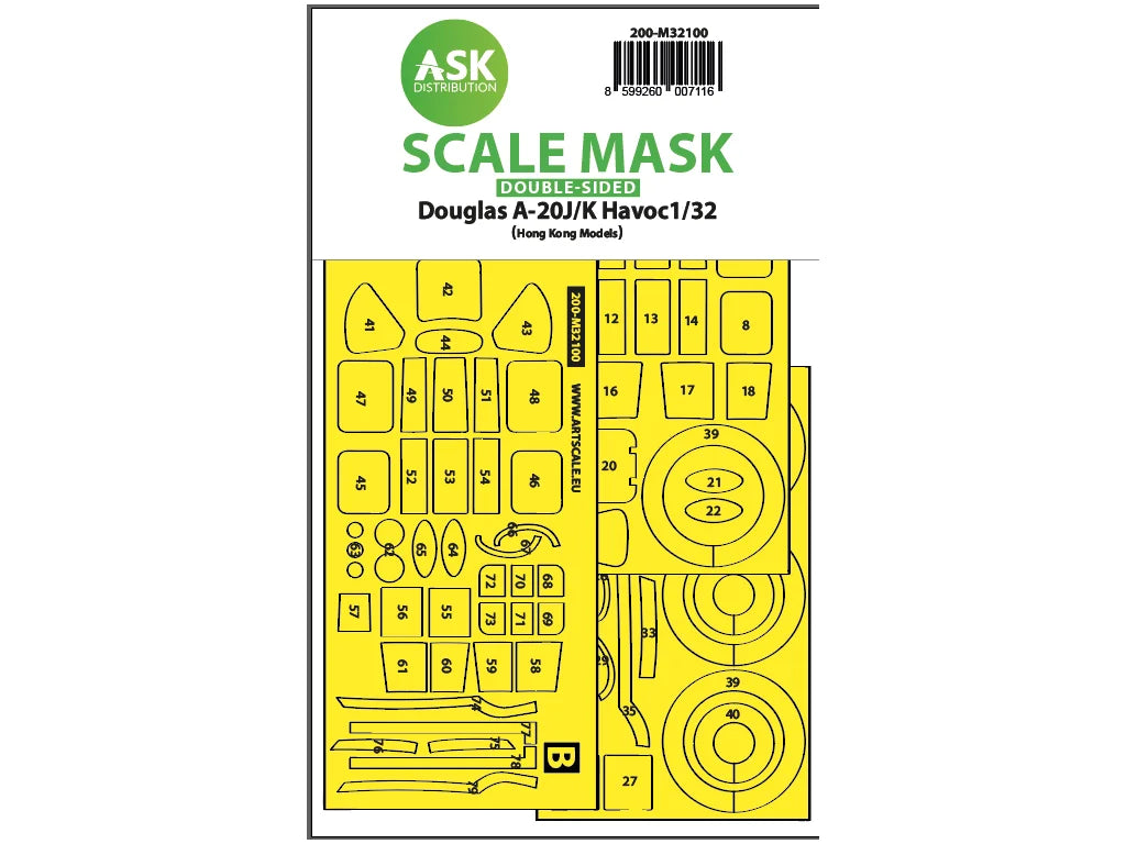 Art Scale Kit M32100 A-20J/K Havoc Double-Sided Express Mas for HK Models 1/32