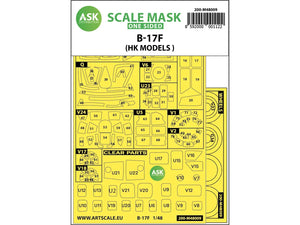 Art Scale Kit M48009 B-17F Flying Fortress Outside Painting Mask for HK Models 1/48
