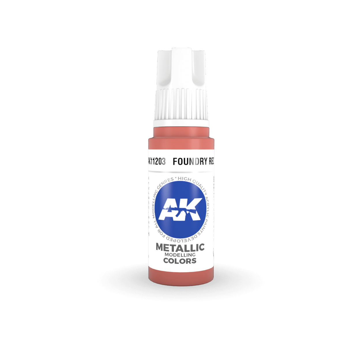 AK Interactive AK11203 FOUNDRY RED – METALLIC 17ml – immagine 2