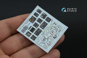 Quinta Studio QD+35144 AH-64A forward avionics bays 3D-Printed &amp;amp; coloured Interior on decal paper (Trumpeter) (with 3D-printed resin parts) 1/35 – immagine 4