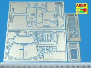 Aber 35132 Niem. Ciagn. polgasienicowy cz.2 zest.dodatk.blotniki, zaluzje i maska silnika 1/35 – imagen 2