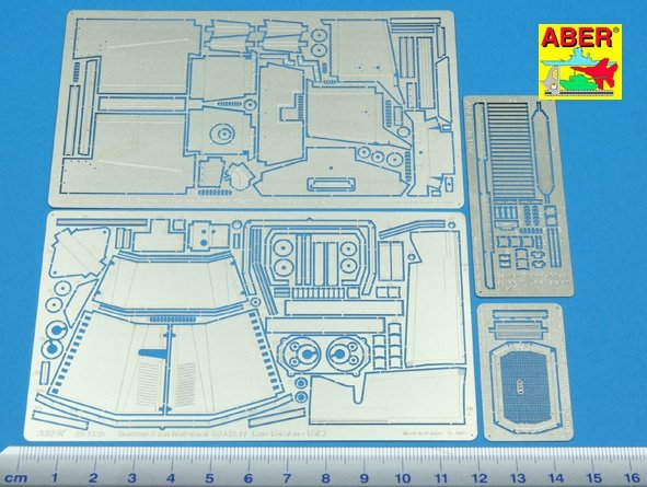 Aber 35132 Niem. Ciagn. polgasienicowy cz.2 zest.dodatk.blotniki, zaluzje i maska silnika 1/35 – imagen 2