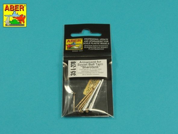 Aber 35L-278 Uzbrojenie do radzieckiego &amp;quot;Sharotank&amp;quot;; 2 x działo 37mm 2 x 12,7mm karabin maszynowy DShK M36 MiniArt 1/35 – immagine 2