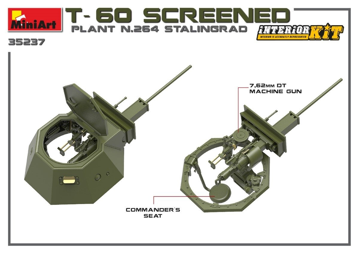 MiniArt 35237 T-60 SCREENED (PLANT NO.264 STALINGRAD) INTERIOR KIT 1/35 – immagine 5