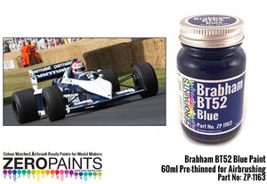 Peinture bleue Brabham BT52 Zero Paints ZP-1163, 60 ml