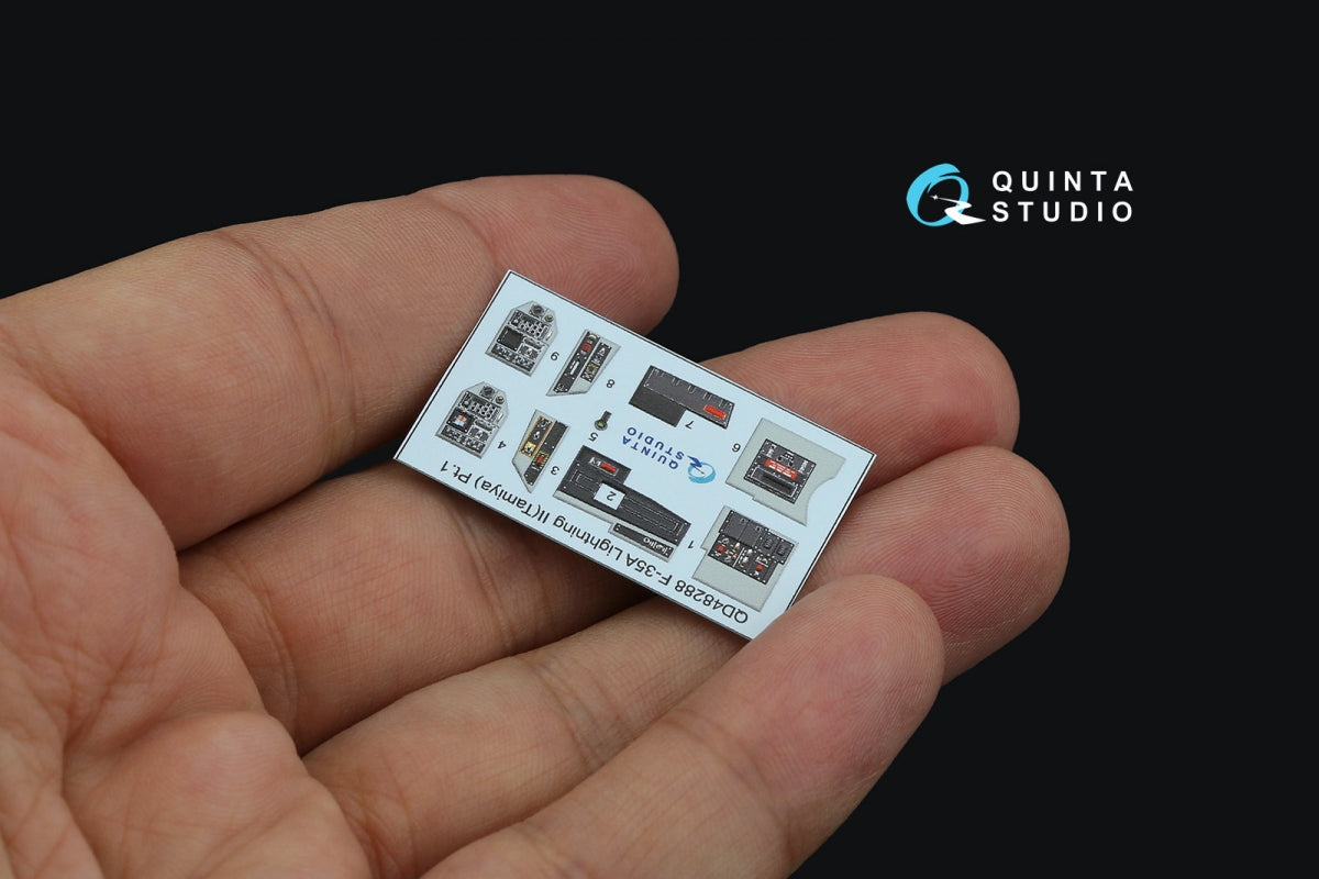 Quinta Studio QD48288 F-35A 3D-Printed &amp;amp; coloured Interior on decal paper (Tamiya) 1/48 – immagine 6
