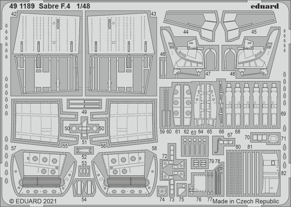 Eduard 491189 Sabre F.4 AIRFIX 1/48 – imagen 2