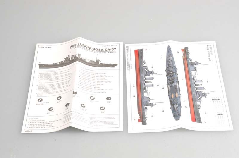 Trumpeter 05745 USS TUSCALOOSA CA-37 1/700 – immagine 3