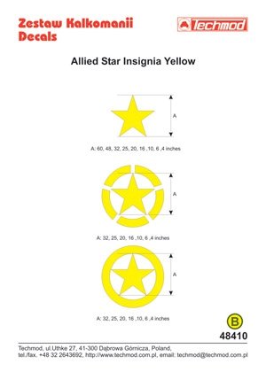Techmod 48410 - Allied Star Insignia Yellow 1/48 – immagine 2