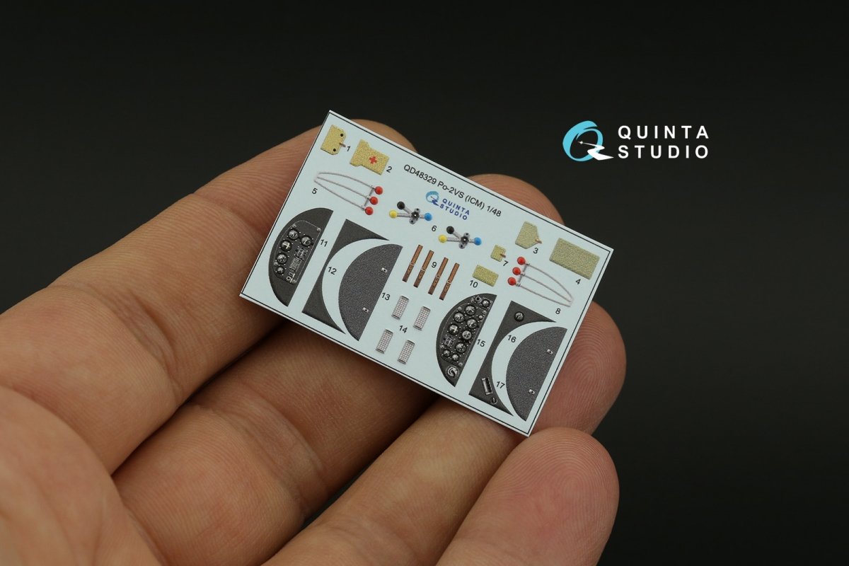 Quinta Studio QD48329 Po-2VS 3D-Printed &amp;amp; coloured Interior on decal paper (ICM) 1/48 – immagine 4