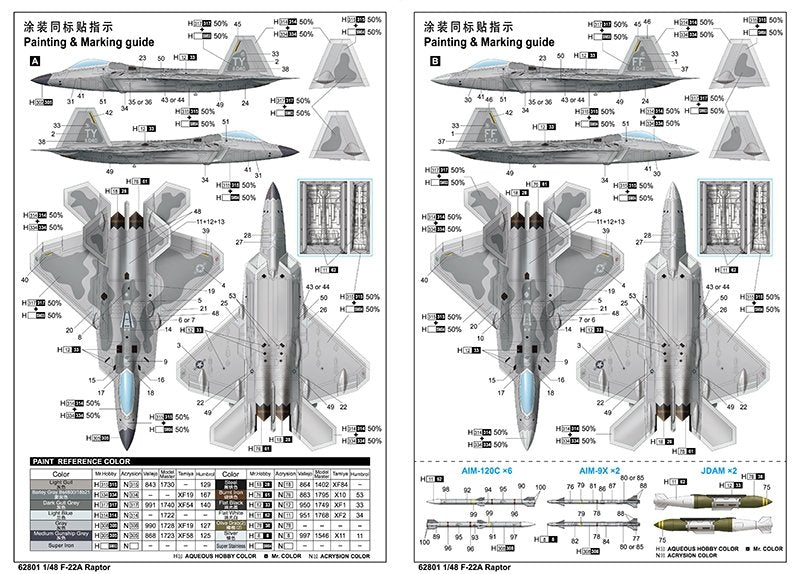 J&amp;#39;adore le kit 62801 F-22A Raptor au 1/48 – image 5