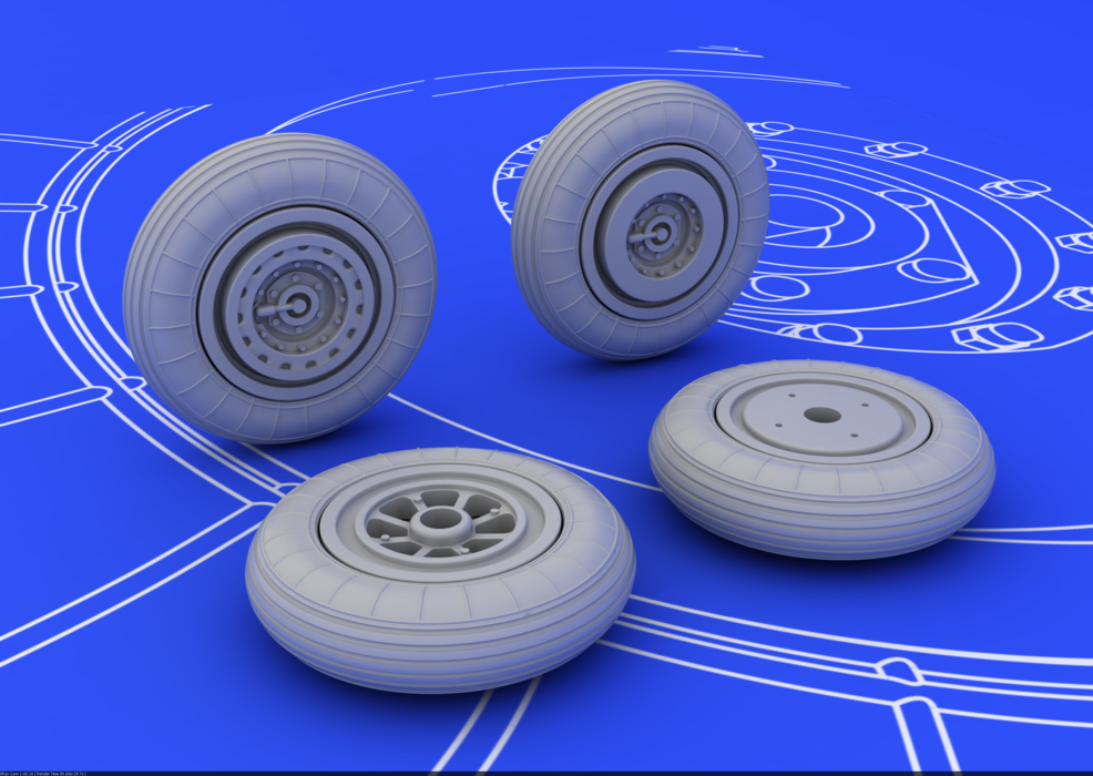 Eduard 672007 MiG-15 wheels 1/72 (EDUARD) – Bild 2