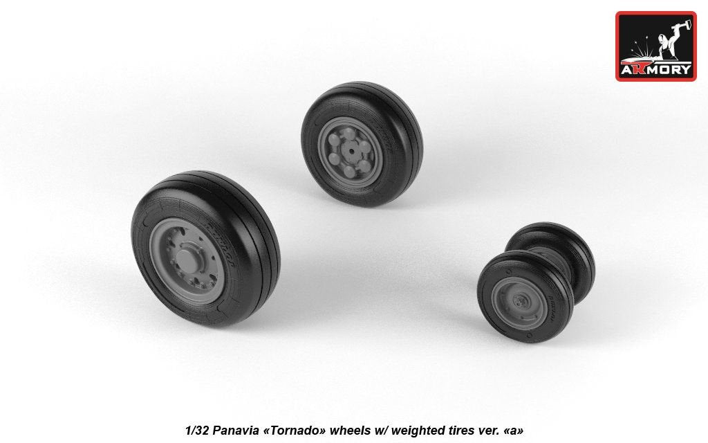Armory Models AW32501a Panavia Tornado wheels, w/ tyres type “a” (DL) 1/32 – immagine 3