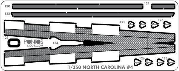 Pontos 35024WD1 USS BB-55 North Carolina Wooden Deck set 1/350 – imagen 2