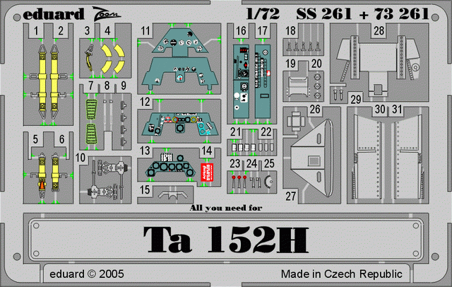 Eduard 73261 Ta 152H 1/72 DRAGON – immagine 2