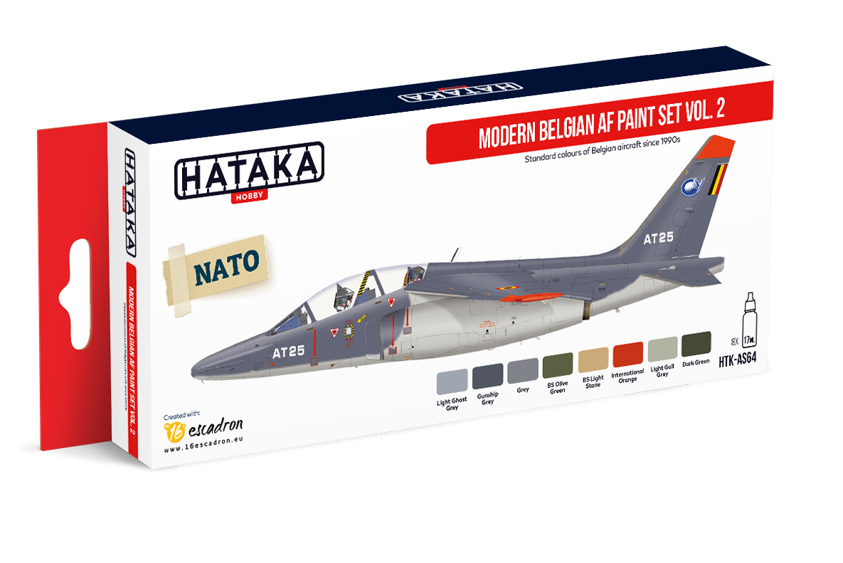 Hataka HTK-AS64 Modern Belgian AF paint set vol. 2 – imagen 2