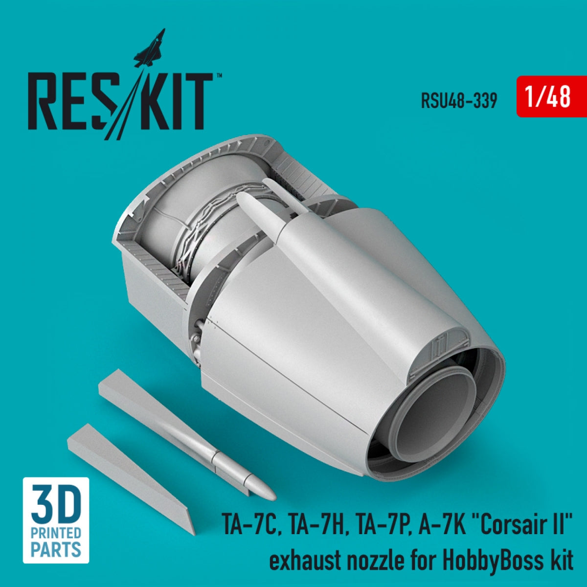 RESKIT RSU48-0339 TA-7C, TA-7H, TA-7P, A-7K &amp;quot;CORSAIR II&amp;quot; EXHAUST NOZZLE FOR HOBBYBOSS KIT (3D PRINTED) 1/48