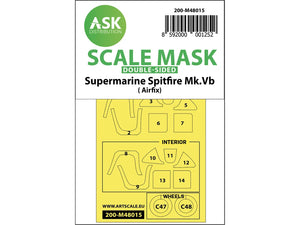 Art Scale Kit M48015 Spitfire Mk.Vb Double-Sided Painting Mask for Airfix 1/48