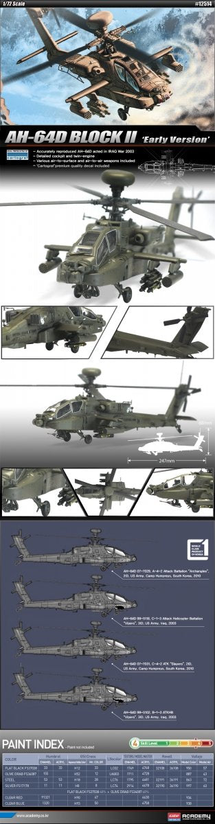 Academy 12514 AH-64D BLOCK II Version initiale 1/72 – image 2