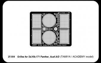 Aber 25004 PzKpfw V Ausf.A/D grilles 1/25 – immagine 4