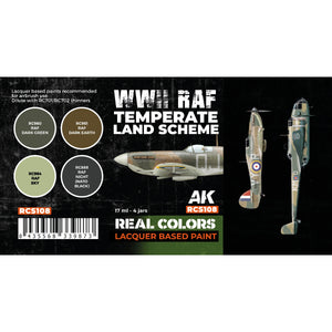 AK Interactive RCS108 WWII RAF Temperate Land Scheme 4x17ml – imagen 2