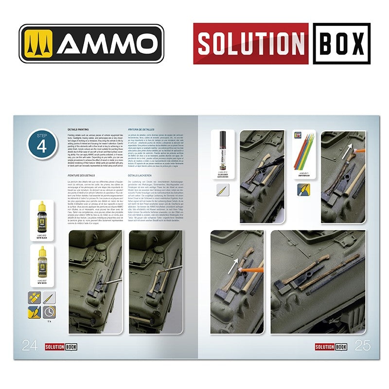 AMMO by Mig Jimenez 7728 SOLUTION BOX 22 – WWII USA ETO. Colors and Weathering System – imagen 11