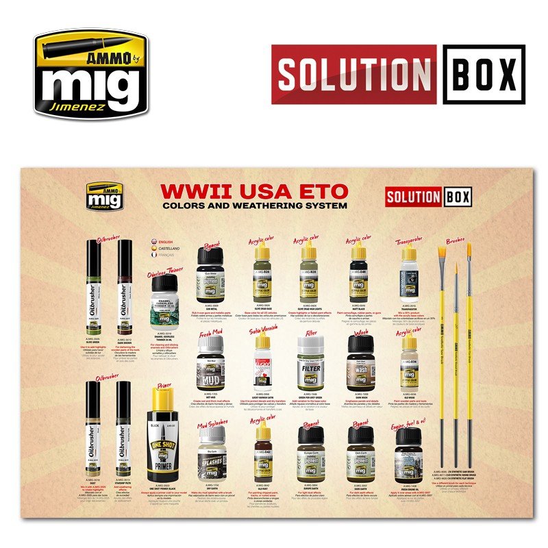 AMMO of Mig Jimenez 7700 WW II AMERICAN ETO SOLUTION BOX – immagine 5