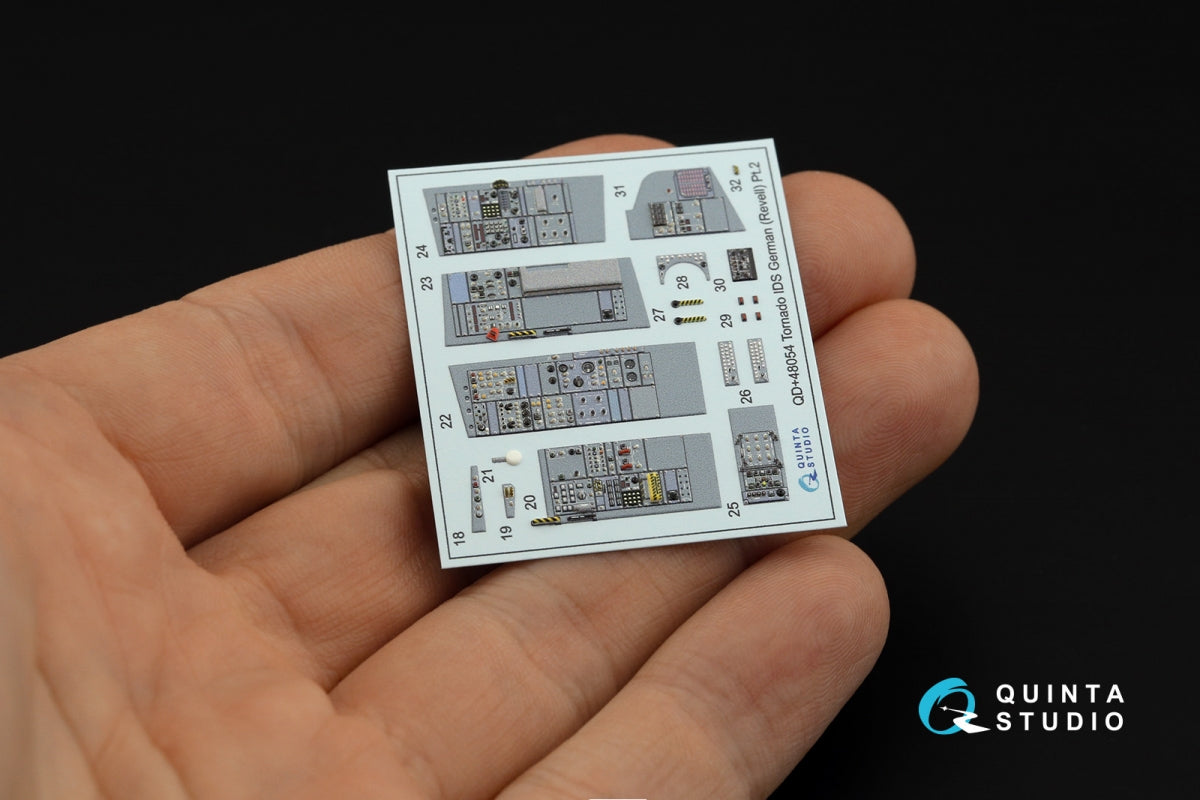 Quinta Studio QD+48054 Tornado IDS German 3D-Printed &amp;amp; coloured Interior on decal paper (Revell) (with 3D-printed resin parts) 1/48 – immagine 7