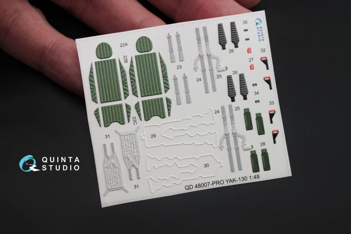 Quinta Studio QD48007 Yak-130 3D-Printed &amp;amp; coloured Interior on decal paper (for Zvezda kits) 1/48 – immagine 4