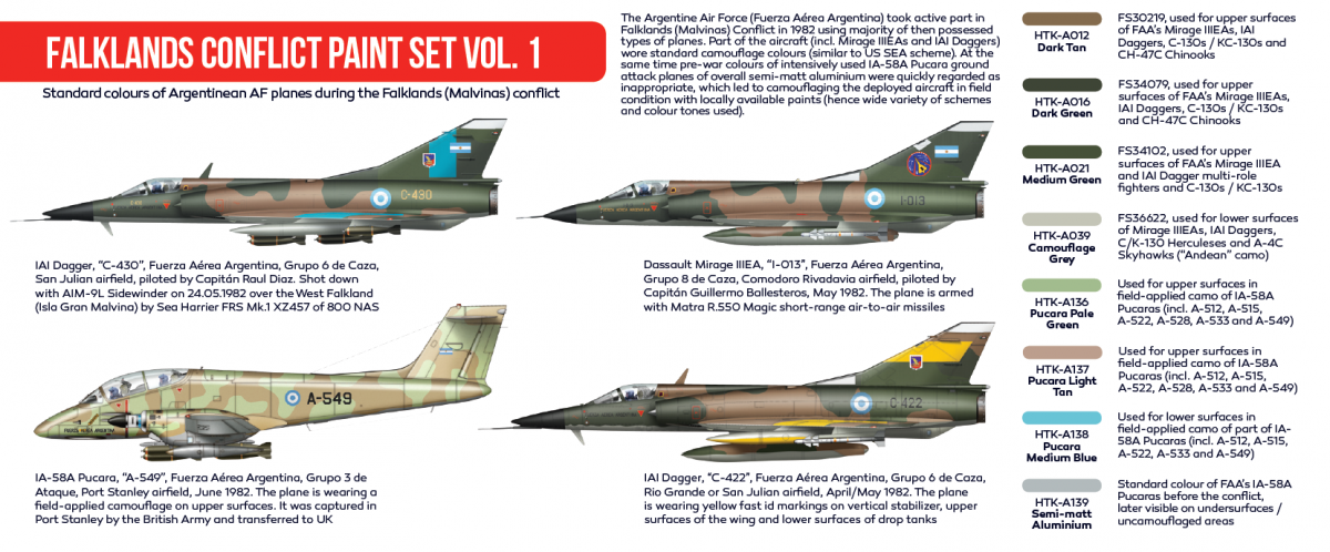 Hataka HTK-AS27 Falklands Conflict paint set vol. 1 (8x17ml) – immagine 2
