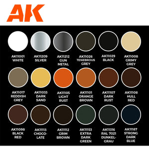 AK Interactive AK11767 SIGNATURE SET – TOTAL CHIPPING – KRISTOF PULINCKX PAINT SET 18x17 ml – immagine 3