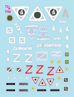 Star Decals 72-A1156 War in Ukraine # 17. BM-21 Grad 122 mm rocket launcher. Russian and Donetsk BM-21 in 2022-23 1/72 – zdjęcie 2