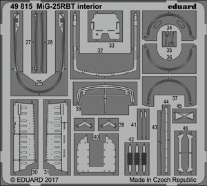 Eduard 49815 MiG-25RBT interior ICM 1/48 – immagine 2