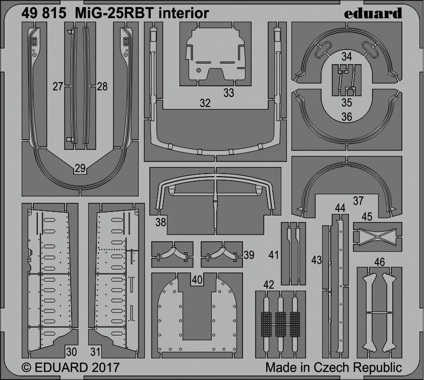 Eduard 49815 MiG-25RBT interior ICM 1/48 – immagine 2