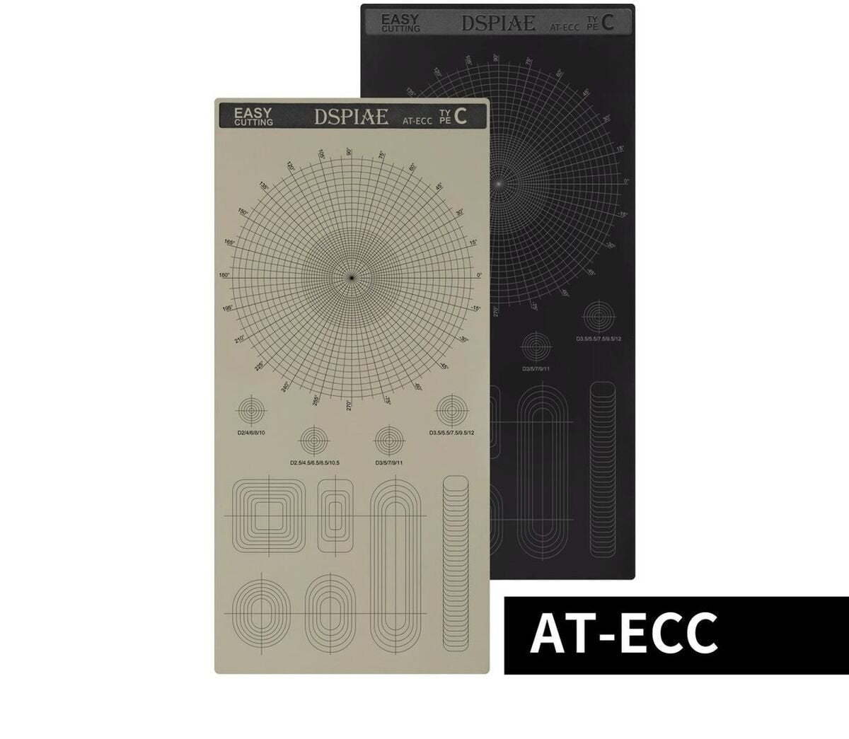 Tapis de découpe pour ruban de masquage DSPIAE AT-ECC type C, 110x233 mm (cercles concentriques)