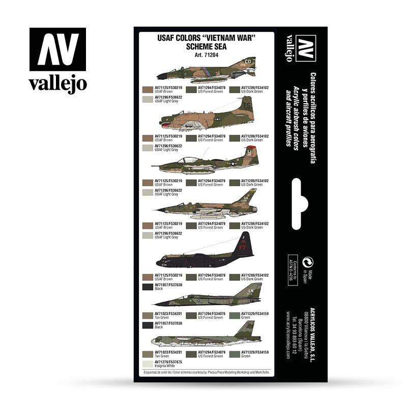 Vallejo 71204 Air War Color Series - USAF colors “Vietnam War” Scheme SEA (South East Asia) – immagine 2