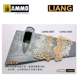 Liang 0007 Salt Weathering Effects Airbrush Stencils (Intensive) – immagine 5
