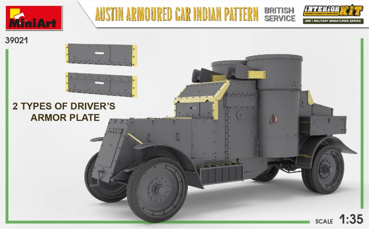 Miniart 39021 AUSTIN ARMOURED CAR INDIAN PATTERN. BRITISH SERVICE. INTERIOR KIT 1/35 – immagine 5