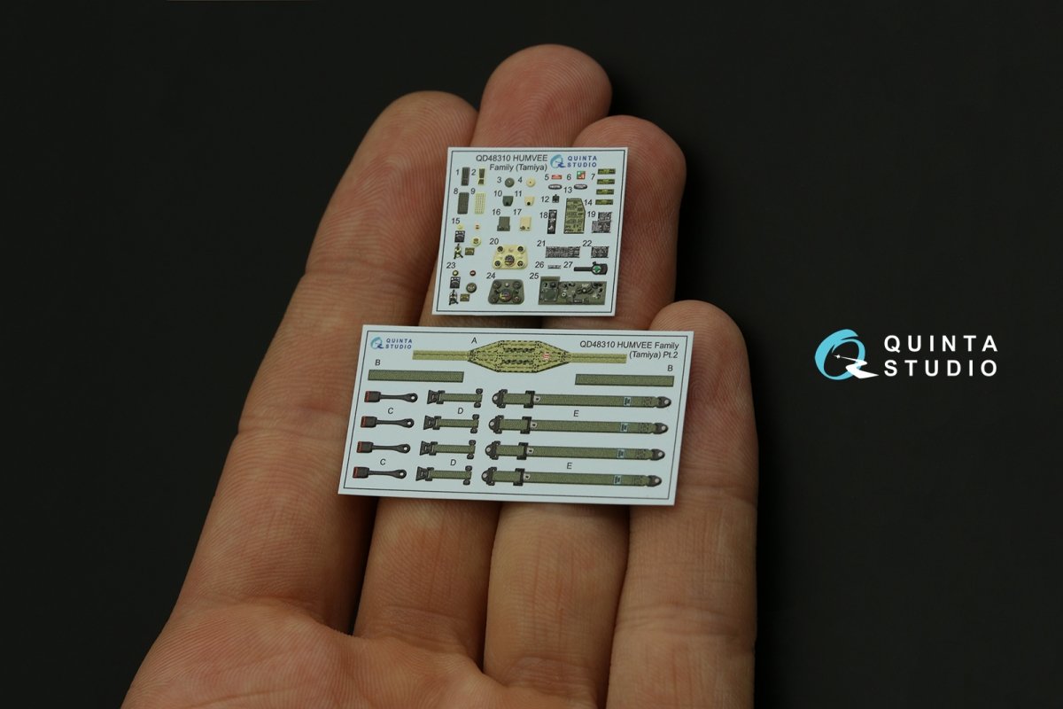 Quinta Studio QD48310 HUMVEE family 3D-Printed &amp;amp; coloured Interior on decal paper (Tamiya) 1/48 – Bild 2