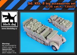 Ensemble d&amp;#39;accessoires complet Black Dog T35072 Sd.Kfz 8 au 1/35