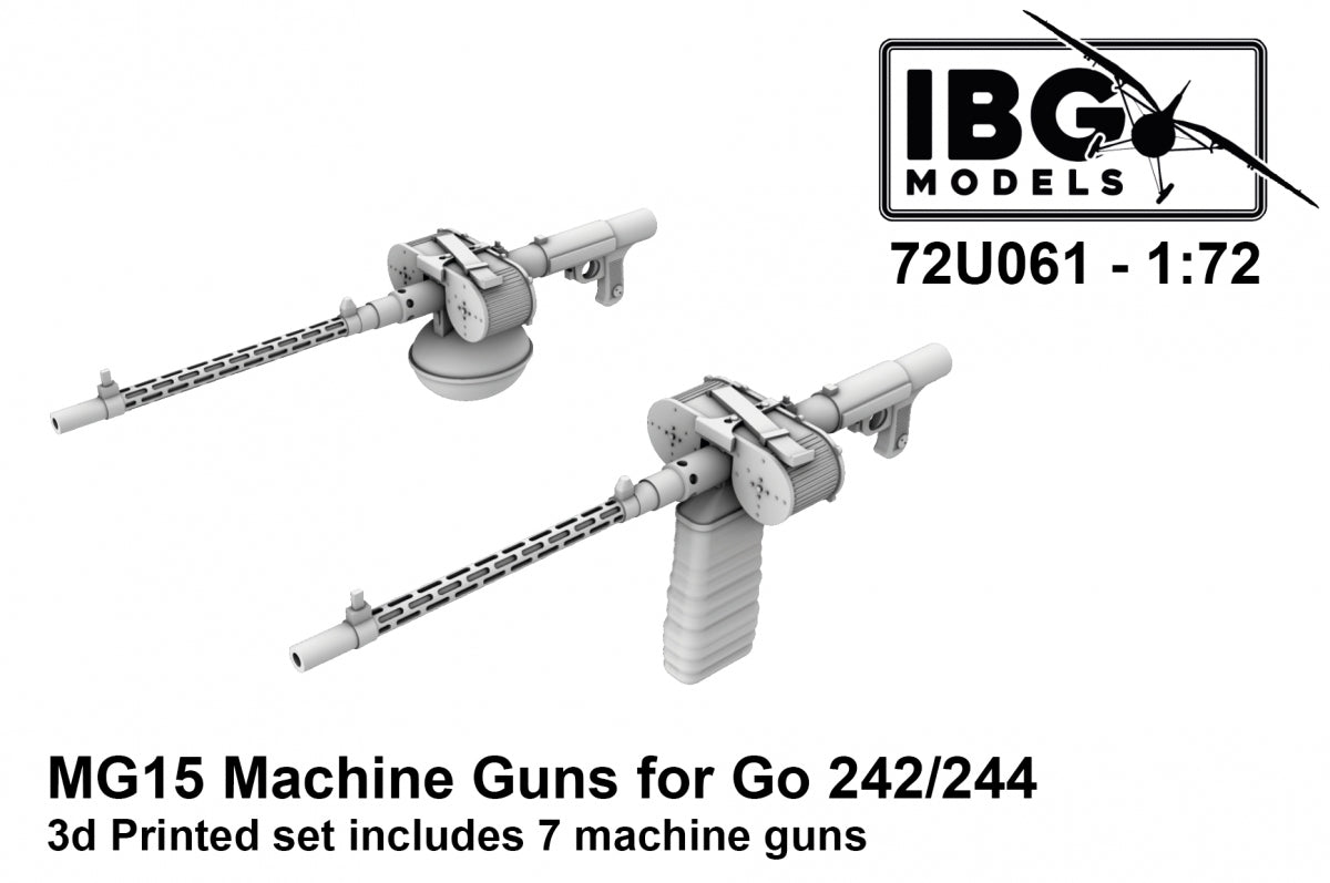 Mitrailleuses IBG 72U061 MG15 pour Gotha Go-242/244 1/72